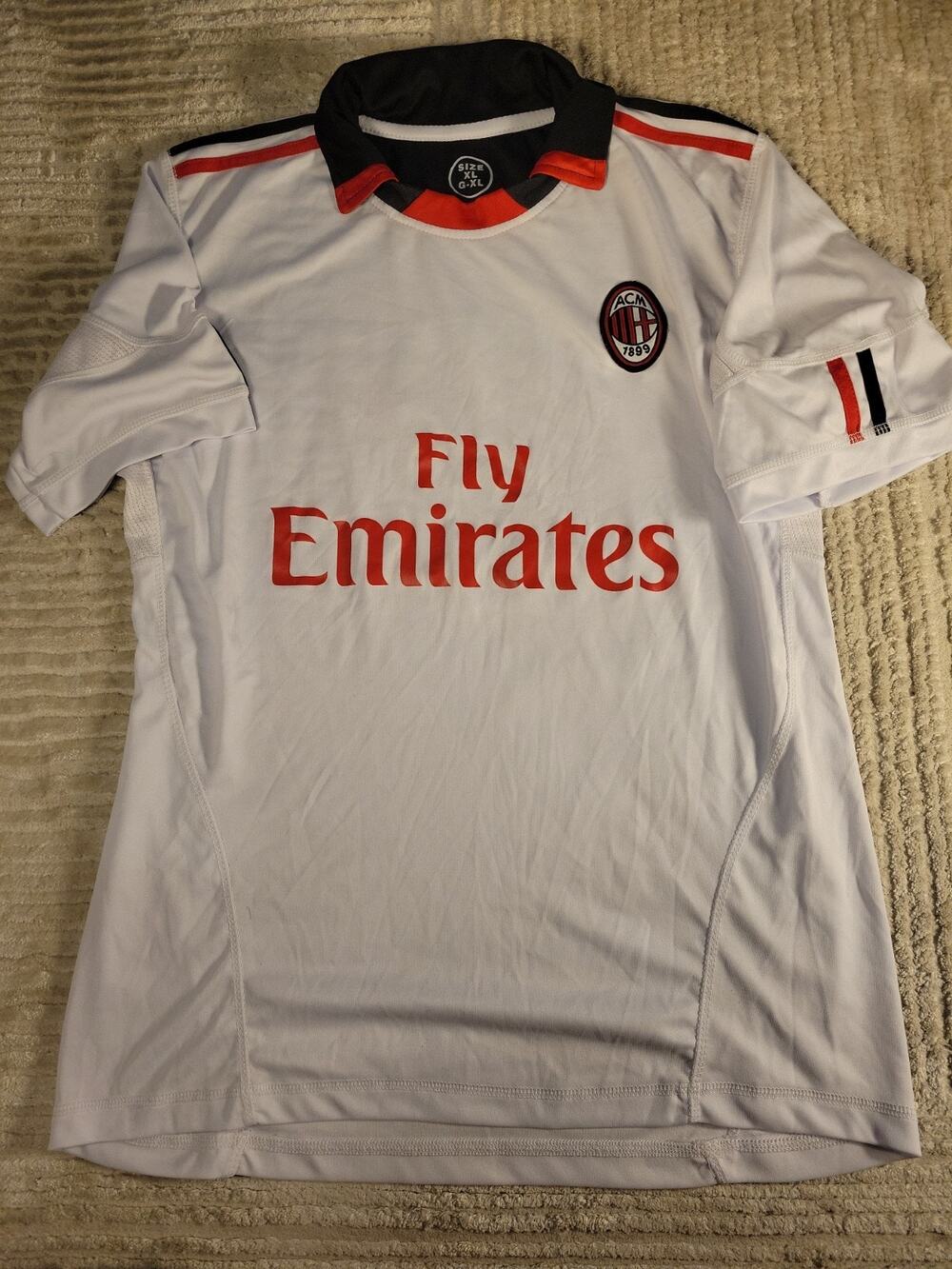AC Milan Soccer Jersey Futbol Mens Size XL Adult Shirt ACM